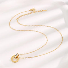 Roman Circle Stainless Steel Necklace for Women
