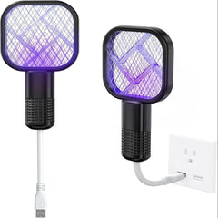 USB Rechargeable Mosquito Killer Racket with UV Light – Portable Indoor & Outdoor Bug Zapper