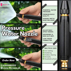 Mega Sale Offer - Imported High Quality Professional Pressure Water Nozzle with Metal Hose Rs 1499